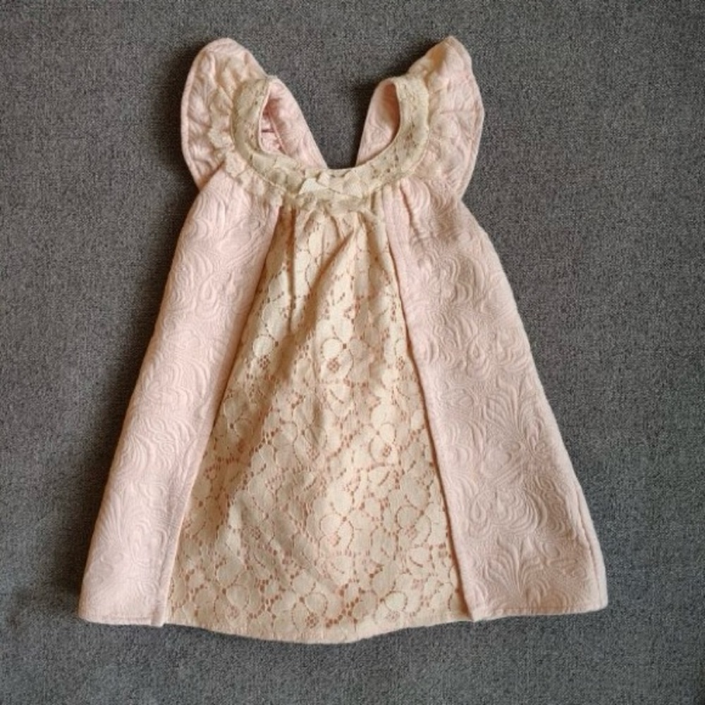 Cynthia Rowley Lace Dress Baby Girl 12m Pink Easter Special Occasion Spring NWT